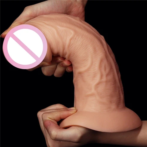 Фаллоимитатор LoveToy Realistic Curved Dildo Flesh 9.5"