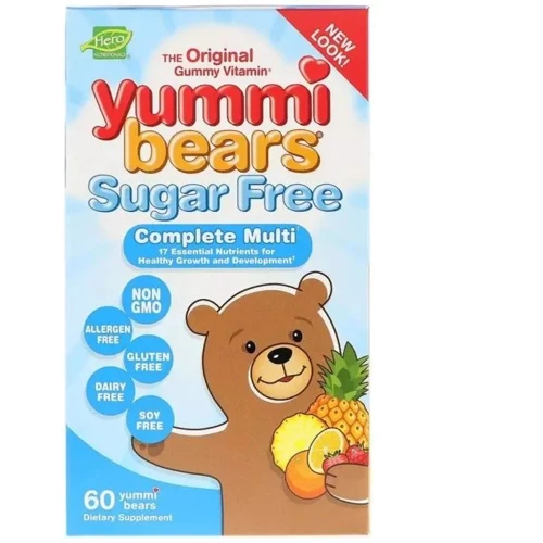 Hero Nutritional Products Yummi Bears Мультивитаминный комплекс для детей 60 мармеладных мишек