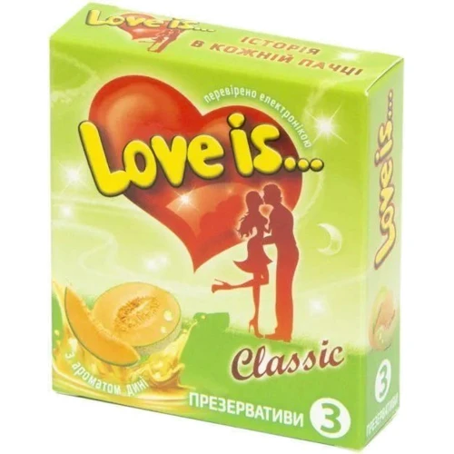 Ароматизированные презервативы Love is... дыня, 3 шт