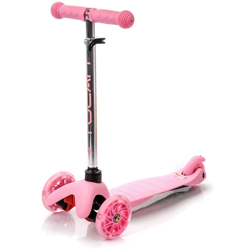 Самокат 3-х колесный Meteor Tucan Led/pink