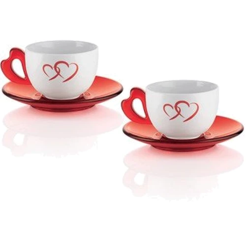 Набір чашок для сніданку Guzzini Love 26780065 (на 2 пров, 4пр)