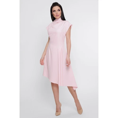 Сукня FashionUp PL-1758C 48 пудровим повсякденне подовжене міді: Склад Віскоза, поліестер, Еластан
