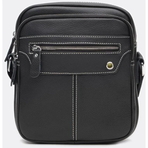 Чоловіча сумка через плече Borsa Leather чорна (K12221-black): Стать Чоловік
