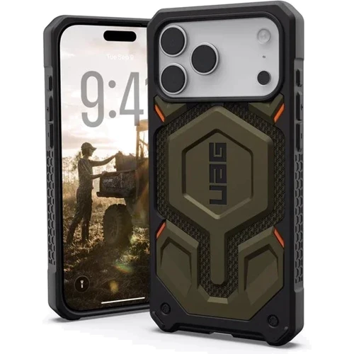 Чехол для iPhone Urban Armor Gear UAG Monarch Pro Magsafe Kevlar Element Green (11451411397B) for iPhone 17 Pro Max