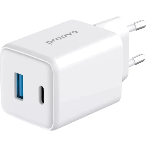 Зарядное устройство Proove Wall Charger USB+USB-C Pocket GaN Plus 25W White (WCPG25111202): Сила тока 2.4А и более
