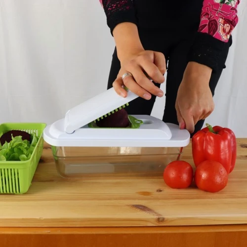 Овощерезка Tavialo Pro Glass 6 в 1 со стеклянным контейнером (193100006)