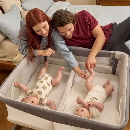 Дитяче ліжечко для двійні Chicco Next2Me Twins (87077.68): Стінка, що опускається Есть