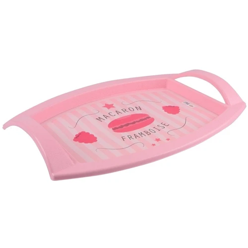 Піднос Violet House 0081 Pink сервірувальний 32х44.5х8см (0081 PINK 32*44,5*8 см): Матеріал пластик