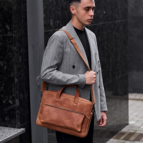 INCARNE Handmade Leather Laptop bag Biz Cognac for MacBook 13-14": Тип аксессуара сумка