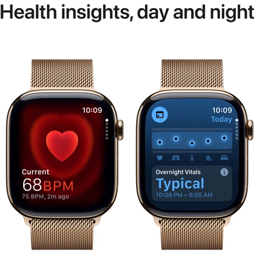 Apple Watch Series 10 42mm GPS + Cellular Gold Titanium Case with Gold Milanese Loop (MX083)