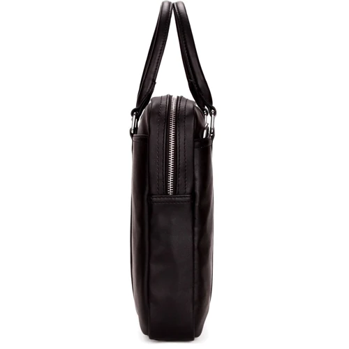 Сумка для ноутбука Polo 14" VICUNA Black (6610-4-BL): Матеріал шкіра