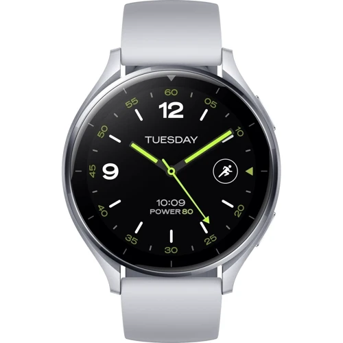 Смарт-часы Xiaomi Watch 2 Sliver Case with Gray TPU Strap (UA): Дисплей 1.43" AMOLED (466x466) / 326 PPI
