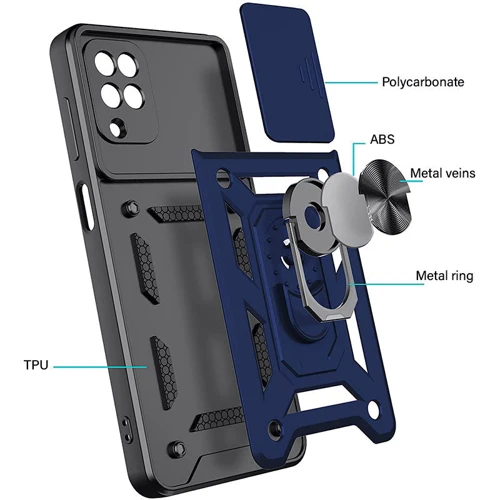 Чехол для телефонов Mobile Case Camshield Serge Magnetic Ring Blue for Samsung M336 Galaxy M33 5G: Совместимость Samsung M336 Galaxy M33 5G