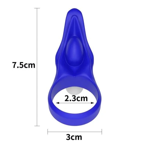 Эрекционное виброкольцо LoveToy Power Clit Cockring, Blue