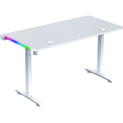 Геймерський стіл GT Racer 120x60x73-117 см White (T-1231)