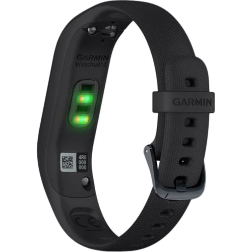 Фитнес-браслет Garmin Vivosmart 4 Black with Midnight Hardware Large (010-01995-13/03): Экран Монохромный, сенсорный, 0.66 см x 1.77 см, 48 x 128 px