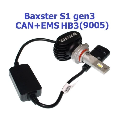 Лампы светодиодные Baxster S1 gen3 HB3 (9005) 6000K CAN+EMS (2 шт): Цвет свечения Белый