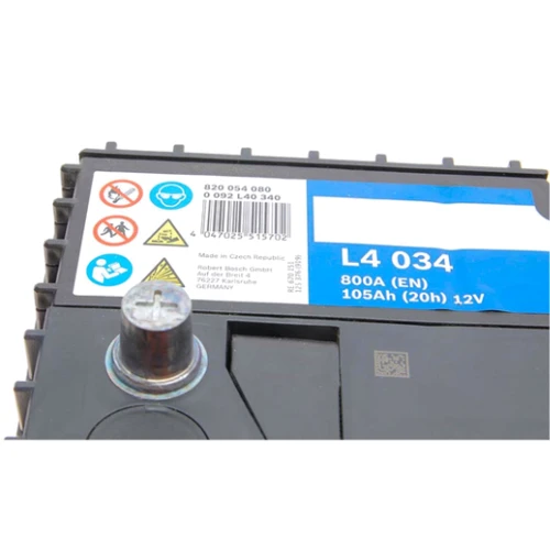 Автомобильный аккумулятор AGM (Start-Stop) Bosch 6СТ-105 L4 (L40 340)