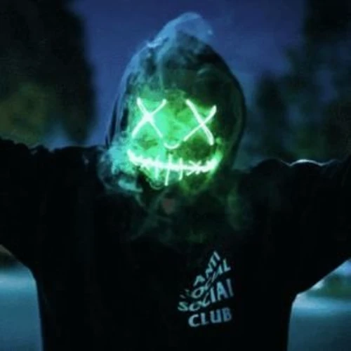 Неонова Маска для вечірок з підсвічуванням UFT LED Mask 1 Green фото 2