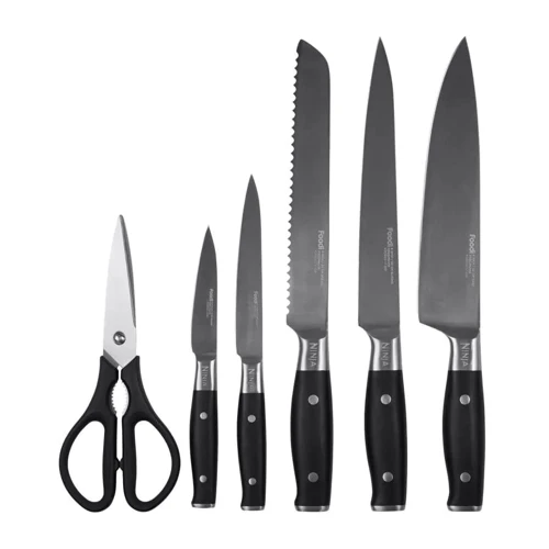 Набор кухонных ножей Ninja Foodi StaySharp 7 пр. K32006EU: Материал рукояти Нержавеющая сталь + пластик