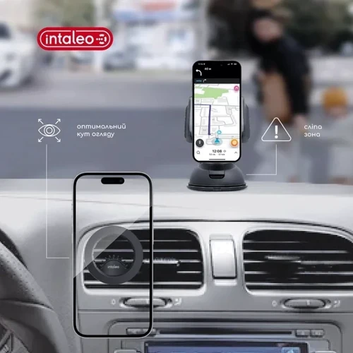 Держатель Intaleo Car Holder Air Vent (CM06GG) MagSafe Black for iPhone 16 I 15 I 14 I 13 I 12 series: Особенности MagSafe, автодержатель