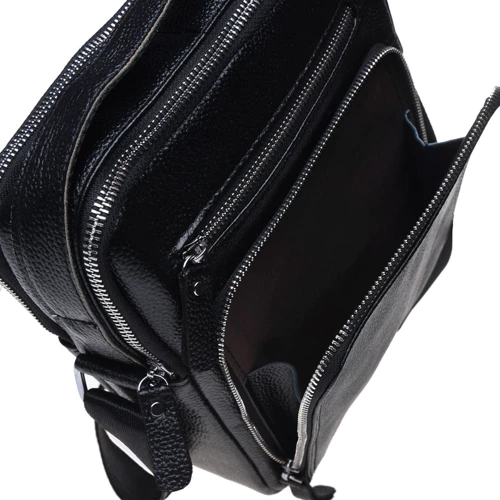 Мужская сумка планшет Keizer черная (K15608-black): Фактура Матовая, Зернистая