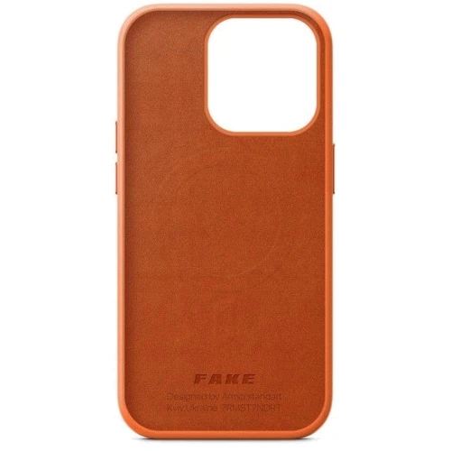Чохол для iPhone ArmorStandart FAKE Leather Case Golden Brown (ARM64461) для iPhone 14 Pro: Колір оранжевый
