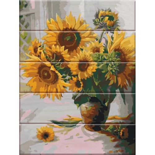 Картина по номерам Art Story на дереве Подсолнухи 30x40 см (ASW009)