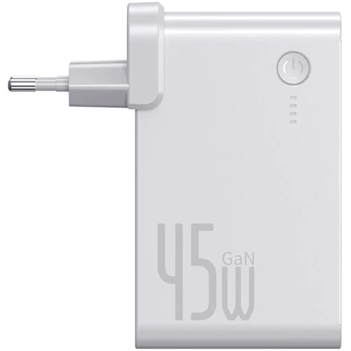 Зарядний пристрій Baseus Wall Charger Power Station GaN USB and USB-C 45W + Power Bank 1000mAh White (PPNLD-C02): Тип сетевое