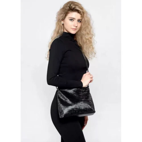 Женская сумка через плечо Sambag Rose MZN черная (94100602): Пол Женский