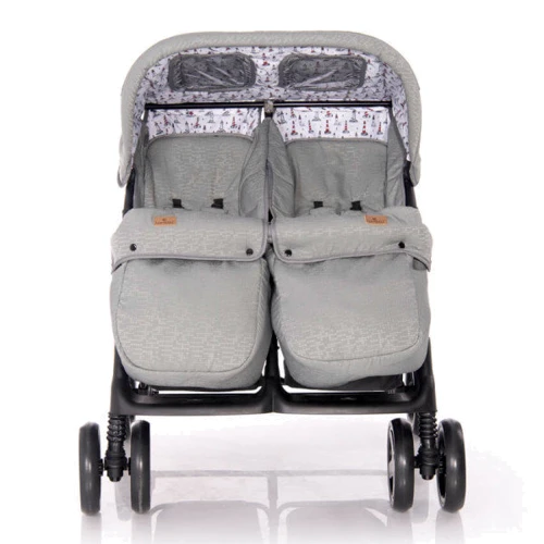 Коляска для двойни Lorelli TWIN (dark grey lighthouse): Ширина шасси 84 см