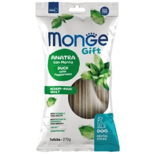Лакомство для собак Monge Gift Dog Medium & Maxi утка с мятой 270 г (8009470085588)