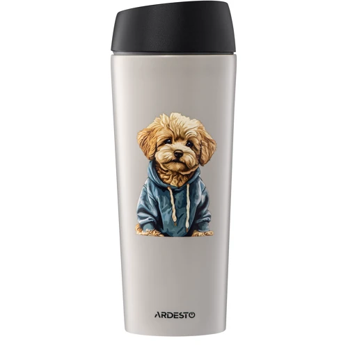 Термокухоль Ardesto Coffee Time Maltipoo 450 мл, бежевий (AR2645MP): Об'єм, мл 450