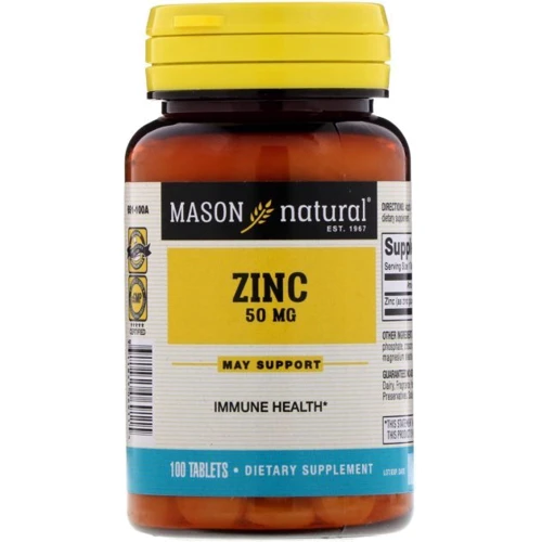 Mason Natural Zinc 50 mcg Цинк 100 таблеток