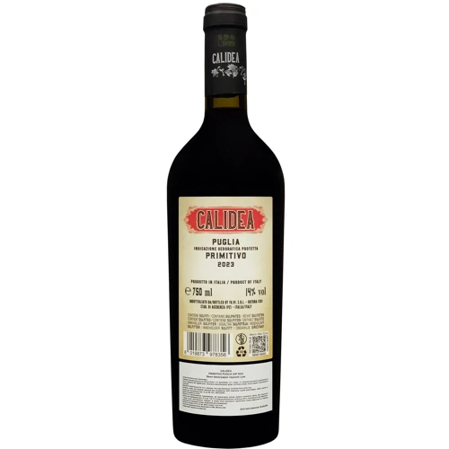 Вино Calidea Primitivo Puglia IGP 2023 красное сухое 0.75 л (FSH_8019873978356): Страна производитель Италия