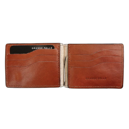 Мужской зажим для денег Grande Pelle коричневый (105623 GP Италия: Пол Мужской