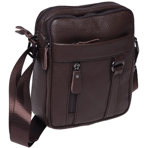 Мужская сумка через плечо Borsa Leather коричневая (K11169a-brown) фото 9