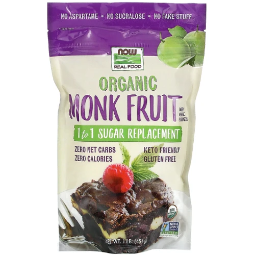 

Now Foods Organic Monk Fruit Экстракт архата заменитель сахара 1:1 454 г