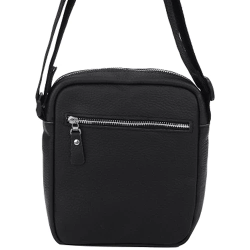 Чоловіча сумка планшет Borsa Leather чорна (1t1024m-black)