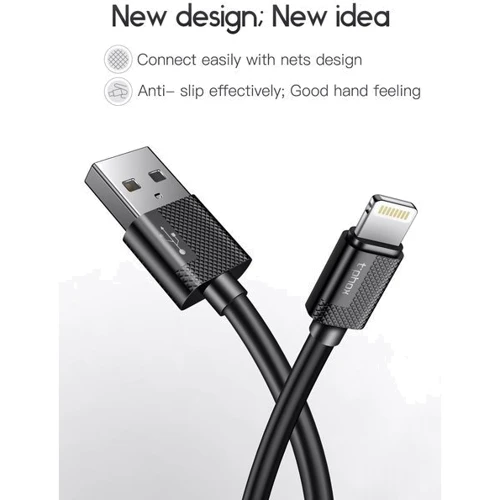 Кабель T-PHOX USB Cable to Lightning Nets 30cm White (T-L801 White) фото 4