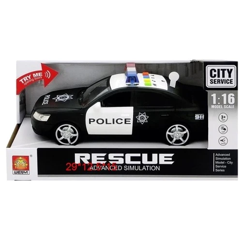 

Машинка инерционная 1:16 Wenyi Полиция со звуком и светом (WY-560B)