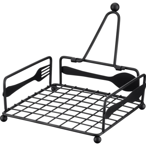 Салфетница Ardesto Midori 18х18х7см метал Черный (AR0906B)