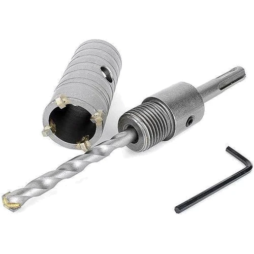 Intertool SD-7032 Комплект: свердло корончате по бетону 32мм + Перехідник SDS Plus 100мм