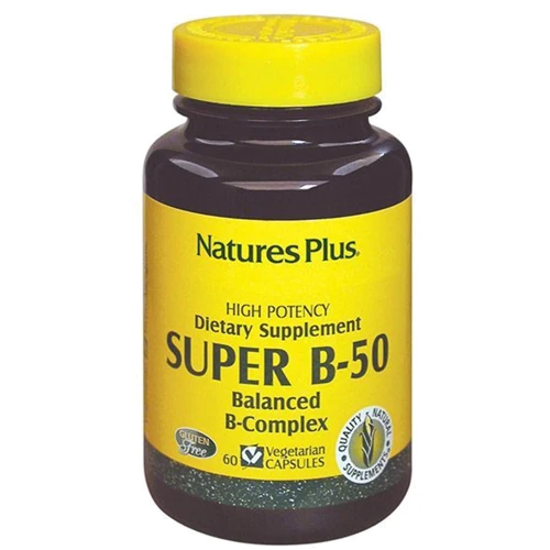 Nature's Plus Super В-50, 60 Vegetarian Capsules (NTP1310)
