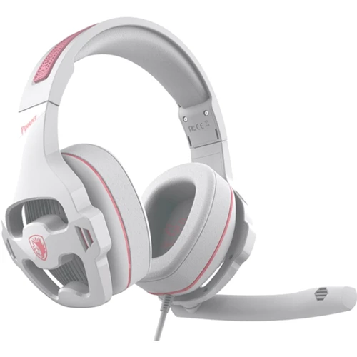 Наушники Sades SA-726 Ppower White/Pink (sa726wpj): Дополнительно регулятор громкости