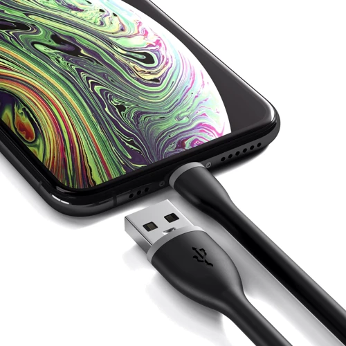Кабель Satechi USB Cable to Lightning Flexible Charging 15cm Black (ST-FCL6B): Довжина 0.15 м