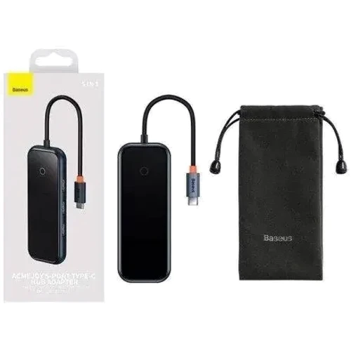 Адаптер Baseus Adapter AcmeJoy USB-C to HDMI+2xUSB3.0+USB2.0+Type-C PD Dark Grey (WKJZ010213) фото 5