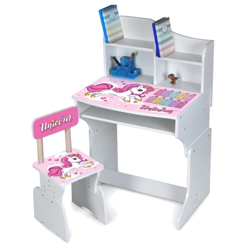 Дитяча парта зі стільцем Bambi Єдиноріг, таблиця множення (M 904-2): Вік дитини від 5-ти років