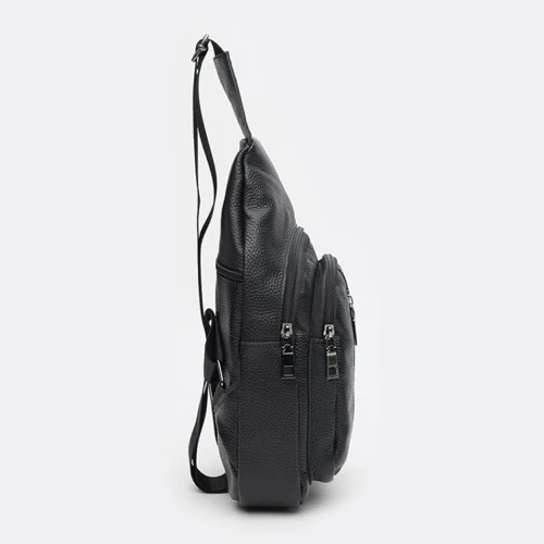 Мужская сумка-слинг Keizer черная (K1082bl-black): Фактура Матовая, Зернистая