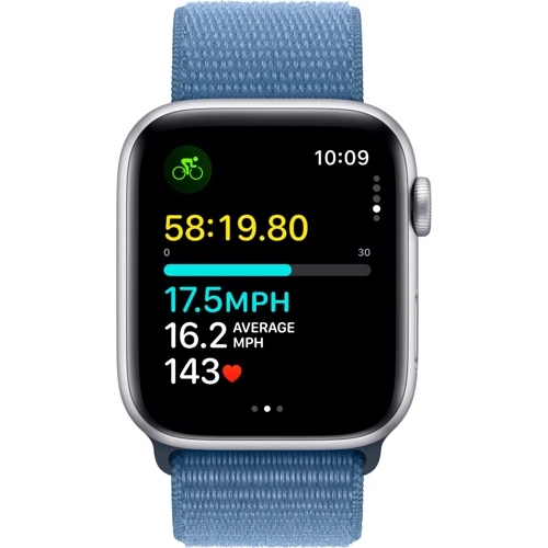 Apple Watch SE 2 2023 44mm GPS Silver Aluminum Case with Winter Blue Sport Loop (MREF3) UA: Встроенная память 32 ГБ